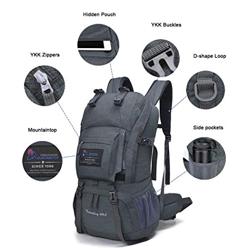 mountaintop 40l hiking backpack for outdoor camping